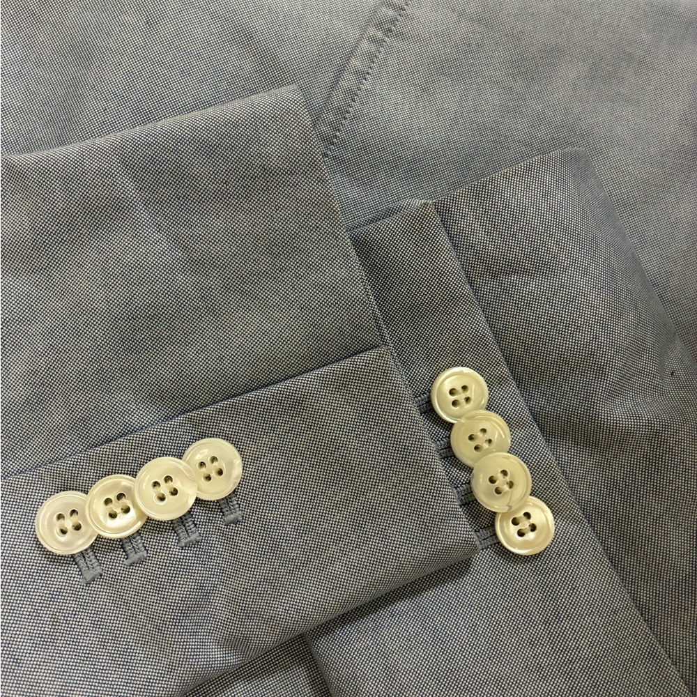 Brooks Brothers Blue Blazer White Detailing Perfect for Spring and Easter - Picture 5 of 6